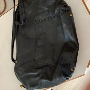 Black hobo bag with dust cover, smoke free home